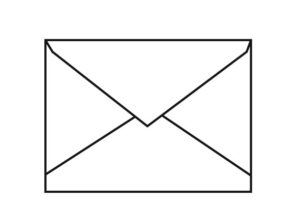 Baronial envelope with V style flap