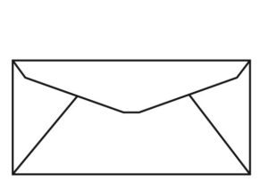 Standard commercial envelope with V style seam